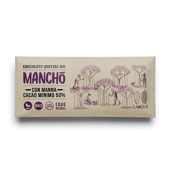 Manchò 50%: cioccolato siciliano biologico con manna delle Madonie