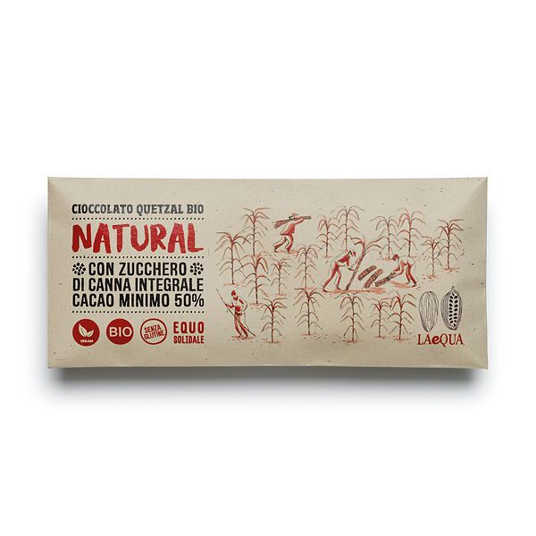 Natural: cioccolato bio con zucchero integrale mascobado